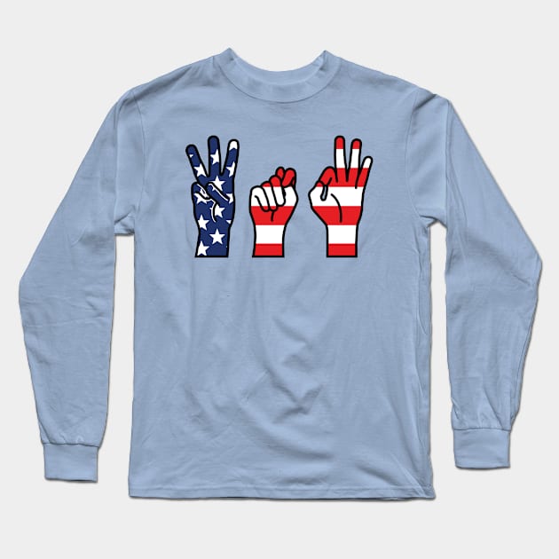 WTF America Long Sleeve T-Shirt by blueskye78